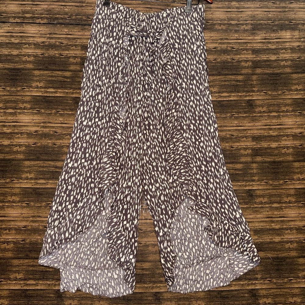 Anthropologie Salty Lemon Wide Leg Brown Pants Womens M